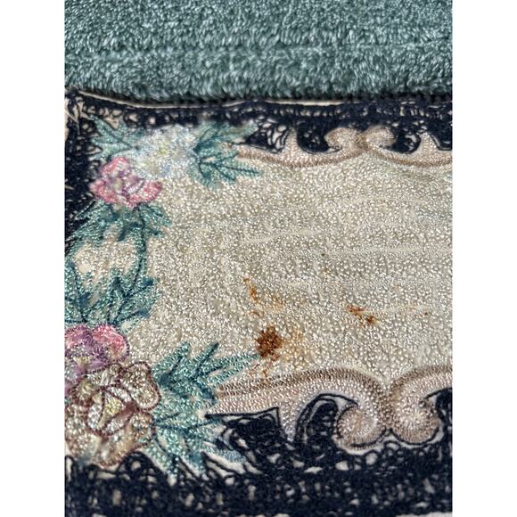 Vintage Miniature Rectangular Dollhouse Rug Handmade Occupied  Japan MC - Picture 11 of 13